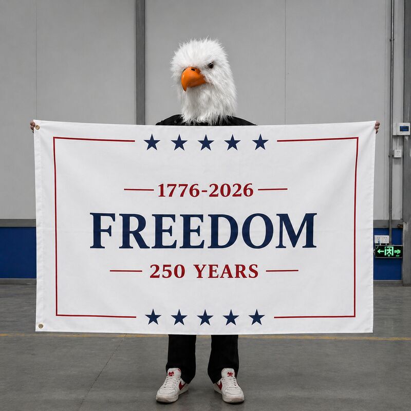 Patriotic Bald Eagle Mask & 1776-2026 Freedom Flag Set